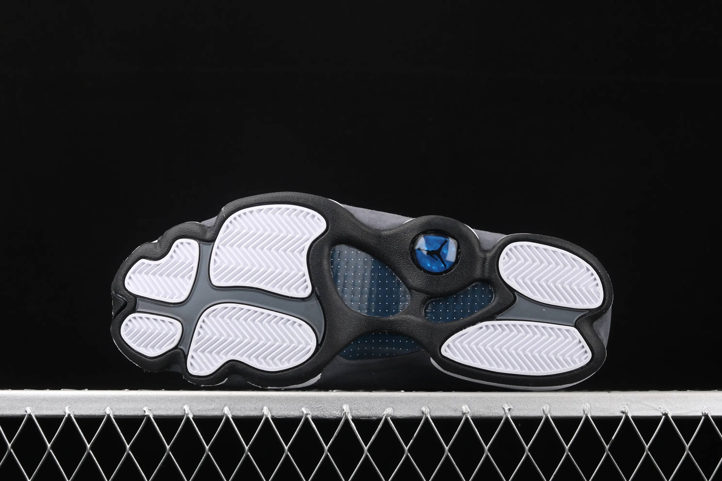 All categories Air Jordan Jordan series basketball shoes Air Jordan 13 Air Jordan 13 Flint GIGI AJ13 Joe 13 white blue navy blue 3M reflective version 415171-404